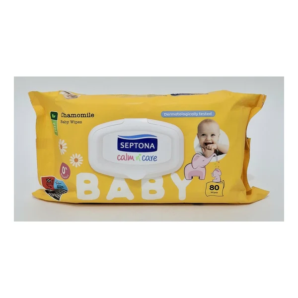 Салфетки влажные Calm n'Care X 80 Ромашка с крышкой, код 4264 Септона