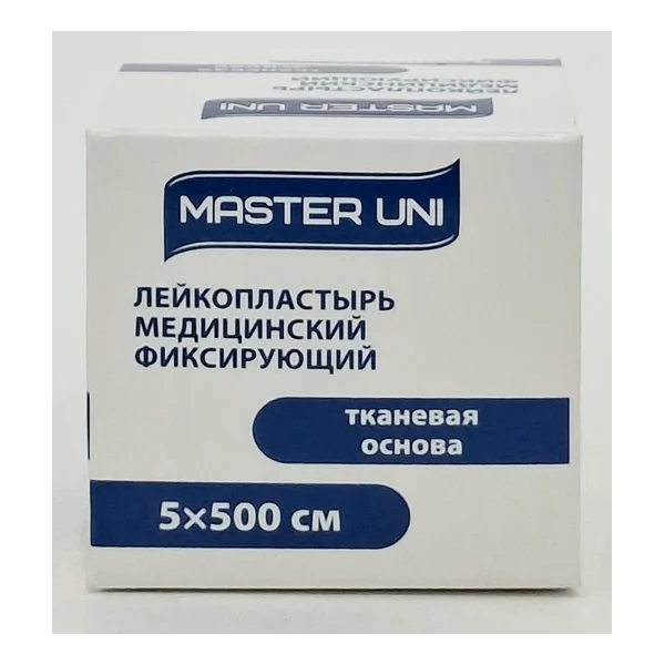 Adhesive plaster 5cm x 500cm tkan. in plastic pack** Master-Yuni