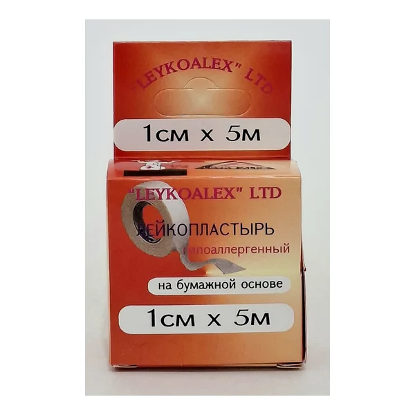 Adhesive plaster paper 1cm x 5m Leyko