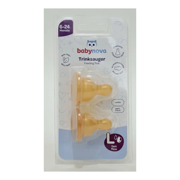 Baby-Nova nipple latex anti-kolik 14304 round for porridge 0-24months. x 2 Novartis