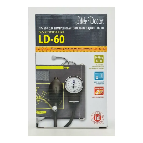 Blood pressure monitor Litl Doctor LD-60 mekhanicheskiy, vstroen. stethoscope, uvelichennaya manzheta Little Doctor International (S) Pte. Ltd., China