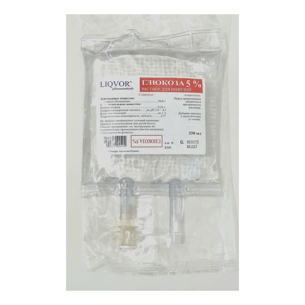 Glucose solution 5%- 250ml Likvor