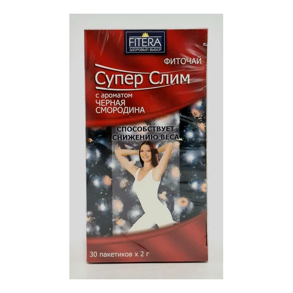Супер Слим чай с листом черной смородины 2г х 30 Фитэра РФ