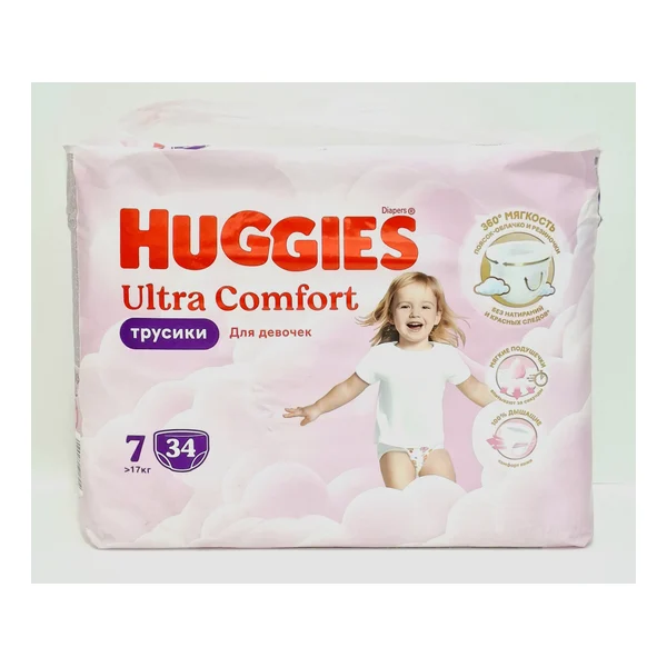Huggies ultra comfort pants-diapers. for devochek x 7 17+ kg x 34 Kimberli-Klark