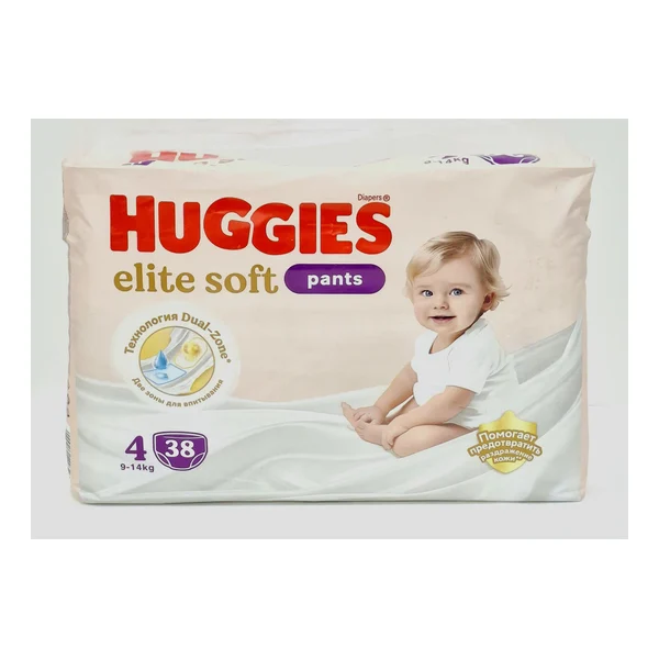 Huggies elite soft pants-diapers. x 4 9-14kg x 38 Kimberli-Klark