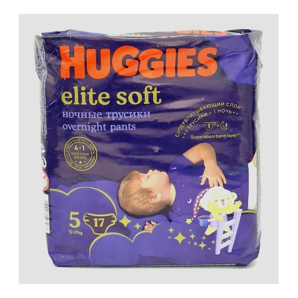 Huggies elite soft pants-diapers. Nochnye x 5 12-17kg x 17 Kimberli-Klark