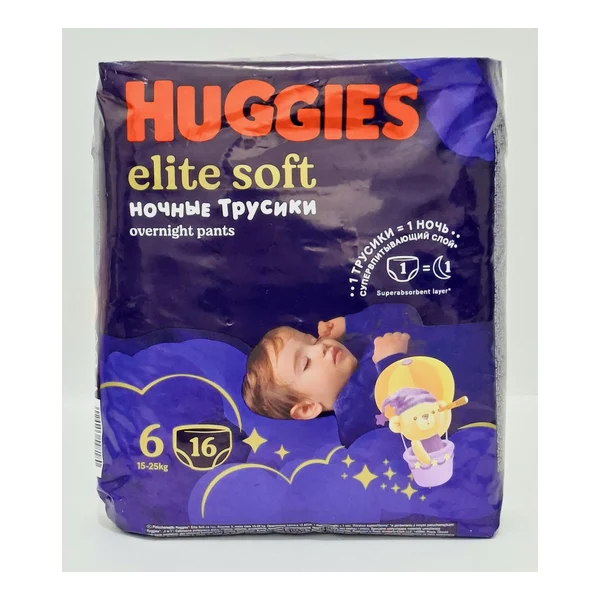 Huggies elite soft pants-diapers. Nochnye x 6 15-25kg x 16 Kimberli-Klark