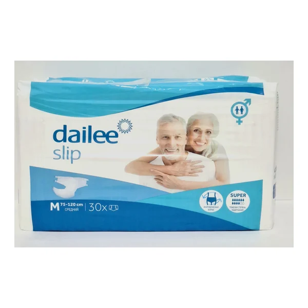 Diapers for adults dailee super M (75-108cm), 8 drops Russia