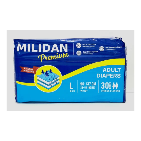 Milidian premium diapers for adults L x 30 Demi farm, India