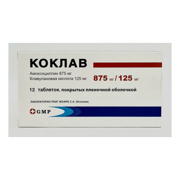 Коклав таб. п/о 875мг/125мг х 12 Джи Эм Пи, Грузия