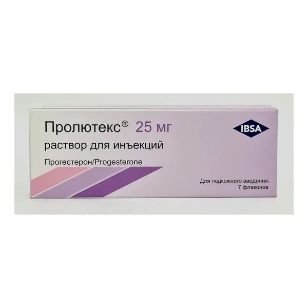 Progesteron Prolyuteks solution for in 25mg/1ml ampoules x 7 IBSA.Shveytsariya