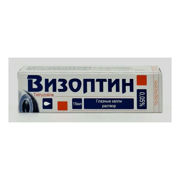 Визоптин гл. кап. 0.05% - 15мл Ромфарм Румыния