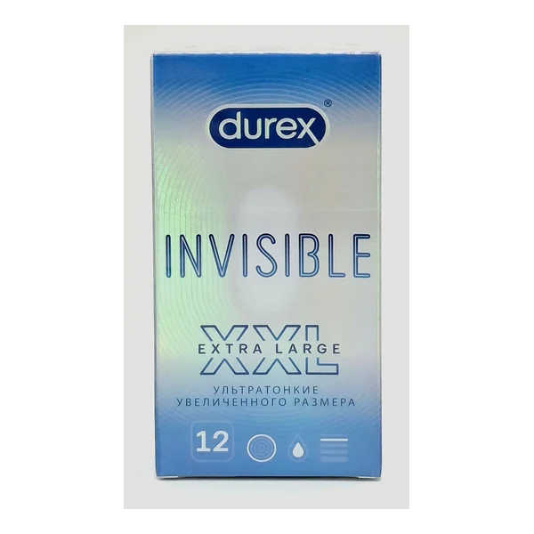 Дюрекс през. Invisible х 12 XXL ЭсЭсЭл, Тайланд