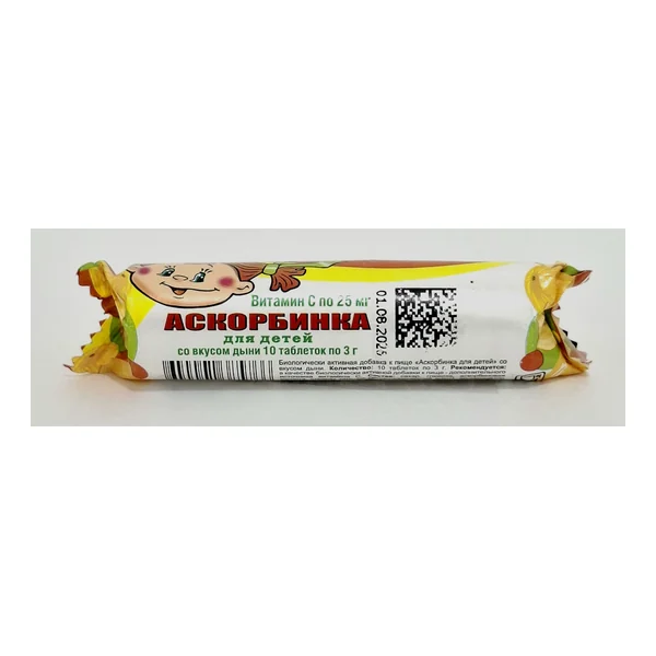 Аскорбинка таб. 25мг х 10 Дыня Фармгрупп, Россия