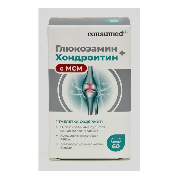 Konsumed Glyukozamin+Khondroitin MSM tablets x 60 Konsumed, Russia
