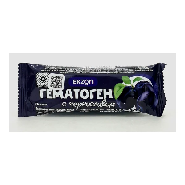 Gematogen with chernoslivom 40g, with 3x years Ekzon