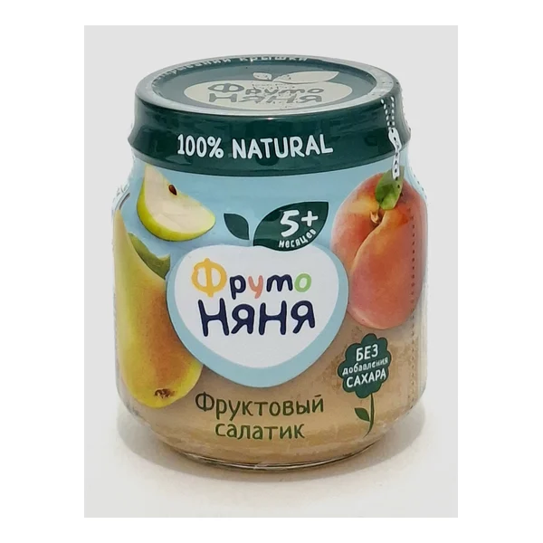 Fruto Nyanya puree fruit fruit salad apple, pear, peach 5+ months 100g Progress, Russia