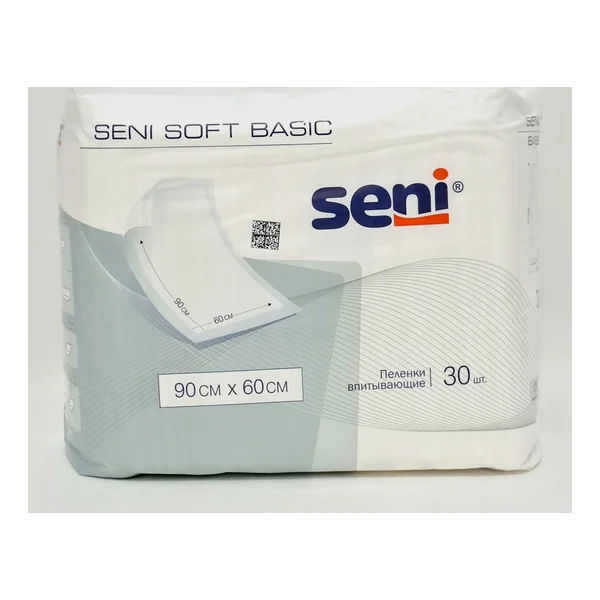 Пеленки (Простын) впитывающие Сени Soft Basic 90x60 N30 Польша