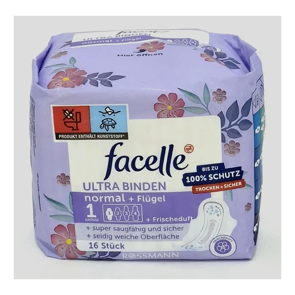 Pads hygienic Facelle Ultra Normal fresh 16 pcs Germany
