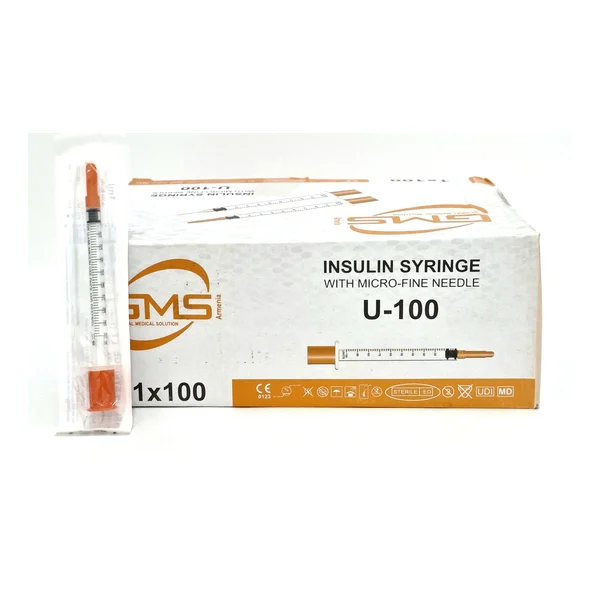 Syringes insulin 1ml 100units 30G with int. needle DzhiMS