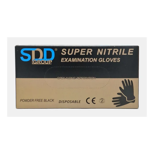 Gloves nitirl without/t S x 100 black SDD Grupp