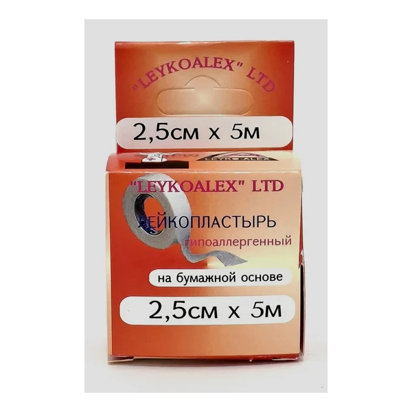 Adhesive plaster paper 2.5cm x 5m Leyko