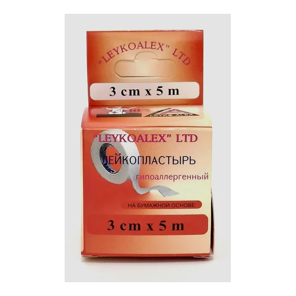 Adhesive plaster paper 3cm x 5m Leyko
