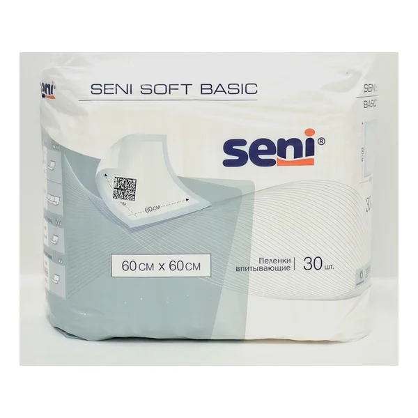 Пеленки (Простын) впитывающие Сени Soft Basic 60x60 N30 Польша