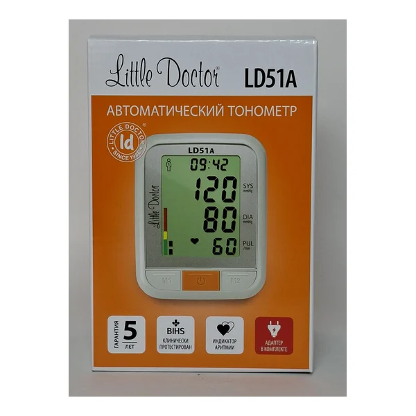 Blood pressure monitor Litl Doctor LD51A automatic by plech. with adapterom Little Doctor International (S) Pte. Ltd., China