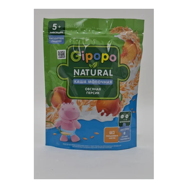 Gipopo m/for oat peach from 5 months 200g Khaynts