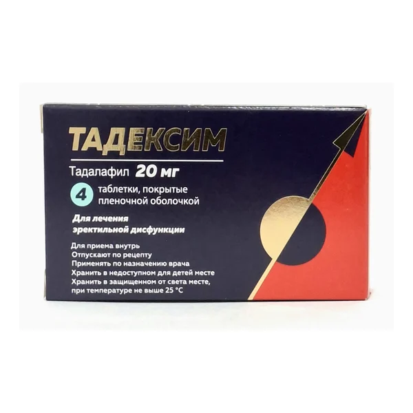 Tadexim 20mg tablets x 4 Severnaya Zvezda ZAO