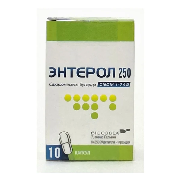 Enterol capsules 250mg x 10 Biokodeks France