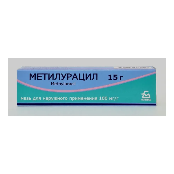 Metiluratsilovaya ointment 10% 15.0 tube Borisovskiy KhFZ Belarus