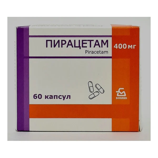 Piracetam capsules 400mg x 60 Borisovskiy KhFZ Belarus