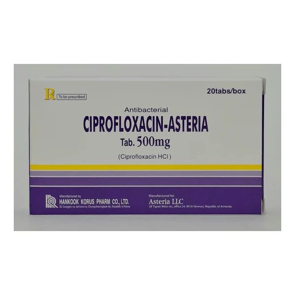Ciprofloxacin- tablets 500mg x 20 Asteria