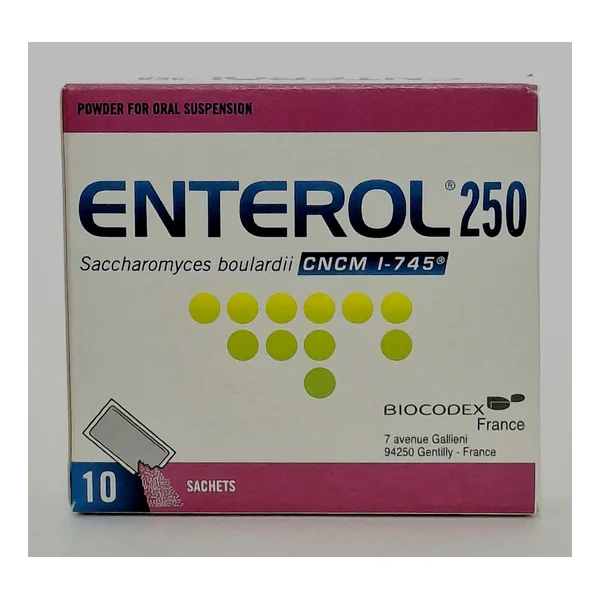 Enterol powder in pack. 250mg x 10 France