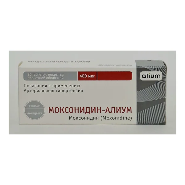 MOXONIDIN- coated tablets 0.4mg x 30 Alium