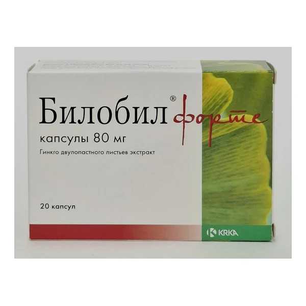 Bilobil forte capsules 80mg x 20 KRKA Slovenia