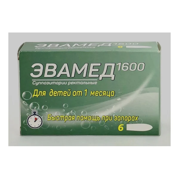 Էվամեդ 1600 ուղիղաղիքային մոմ x 6 Ռուբիկոն