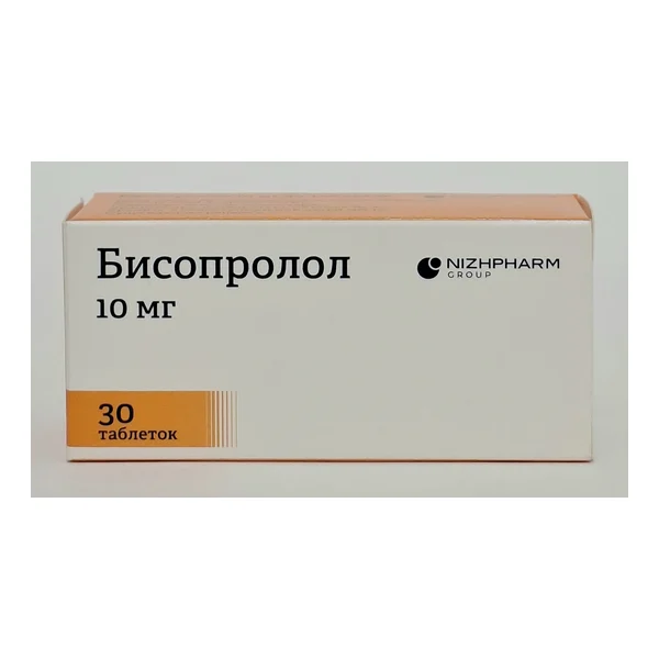 Bisoprolol tablets 10mg x 30 Nizhfarm