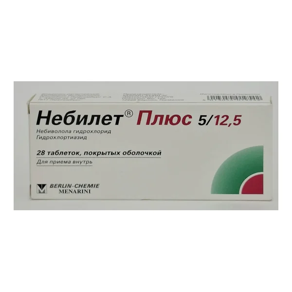 Небилет плюс табл. 5мг/12.5мг х 28 Берлин Хеми Германия