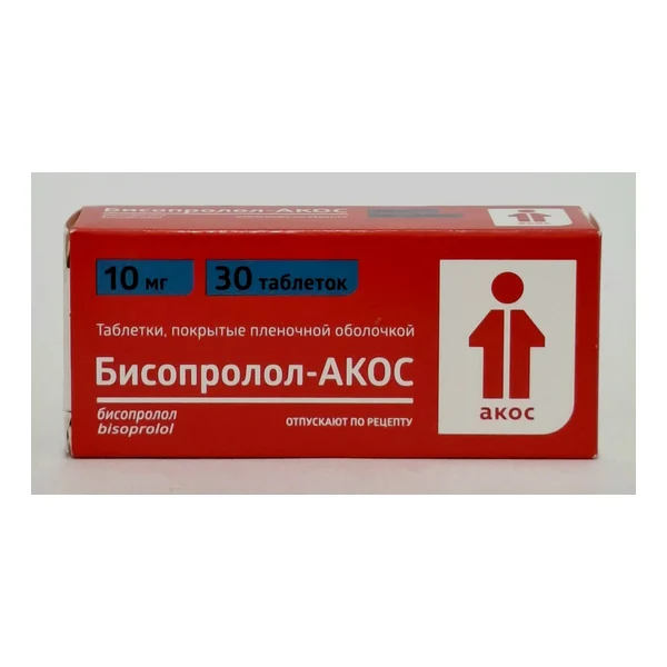 Bisoprolol-AKOS coated tablets 10mg x 30 Biokom.Russia