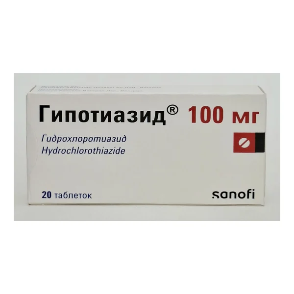 Гипотиазид таб 100мг x 20 Санофи - Синтелабо, Франция