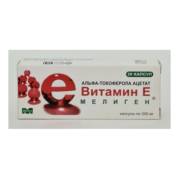 Vitamin E capsules 200mg x 20 Meligen