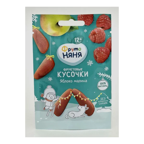 Fruto Nyanya kusochki Fruktovye apple, raspberry 12+ months 15g Progress, Russia