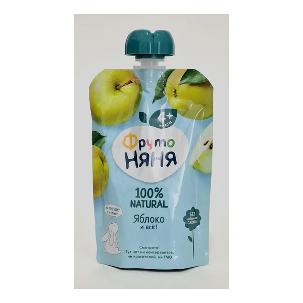 Fruto Nyanya puree fruit apple and Vse! 4+ months 90g pouch Progress Russia