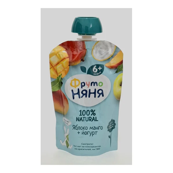 Fruto Nyanya puree fruit apple, Mango, yogurt 6+ months 90g pouch Progress, Russia