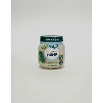 Fruto Nyanya puree meat Krolik, rice, broccoli 8+ months 100g Progress, Russia
