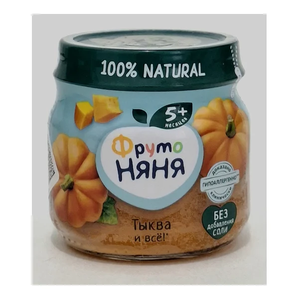 Fruto Nyanya puree vegetable Tykva and Vse! 5+ months 80g Progress, Russia
