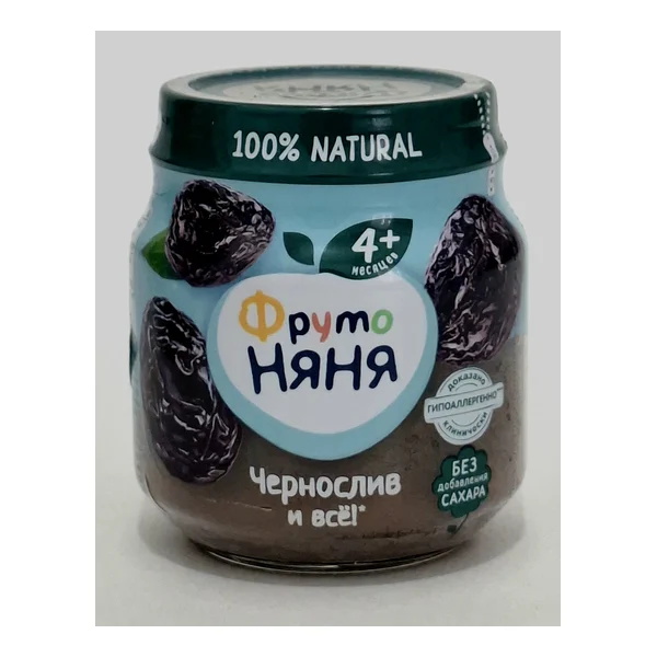 Fruto Nyanya puree fruit Chernosliv and Vse! 4+ months 100g Progress, Russia